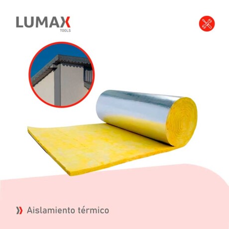 Lana de vidrio aluminio 2 cm espesor 1.2m ancho aislante termo-acústico Lana de vidrio aluminio 2 cm espesor 1.2m ancho aislante termo-acústico
