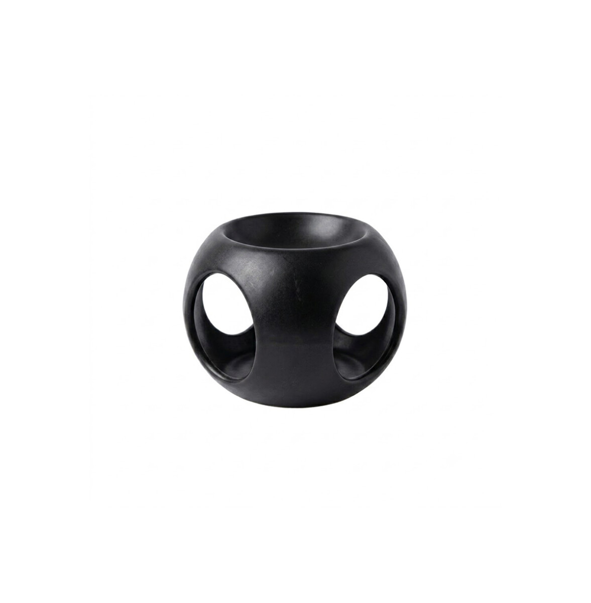 Hornito para aceites de cerámica - 8x8x7cm - Negro 