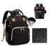 Silla Mecedora Bouncer Bebé + Mochila Maternal Impermeable Variante Color Celeste Negro