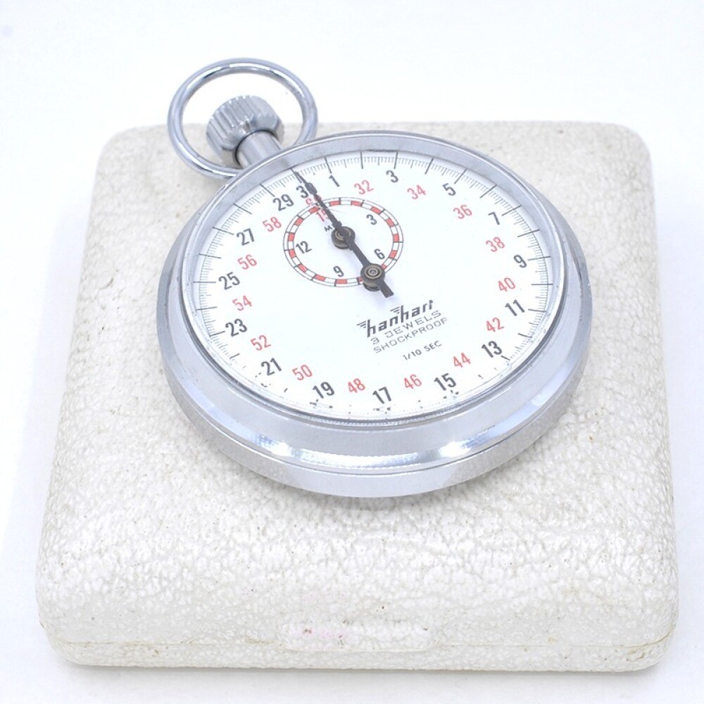 Hanhart Cronografo Stopwatch 1/10 Sec. Año 1960'S Con Estuche Wempe Hanhart Cronografo Stopwatch 1/10 Sec. Año 1960'S Con Estuche Wempe