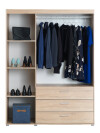 Armario BIRKELSE 150x198 roble/blanco Armario BIRKELSE 150x198 roble/blanco