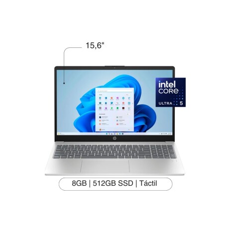 Notebook 15-FD2050WM 15,6' FHD Touch 512GB / 8GB RAM Intel Core Ultra 5-225U - Silver Notebook 15-FD2050WM 15,6' FHD Touch 512GB / 8GB RAM Intel Core Ultra 5-225U - Silver