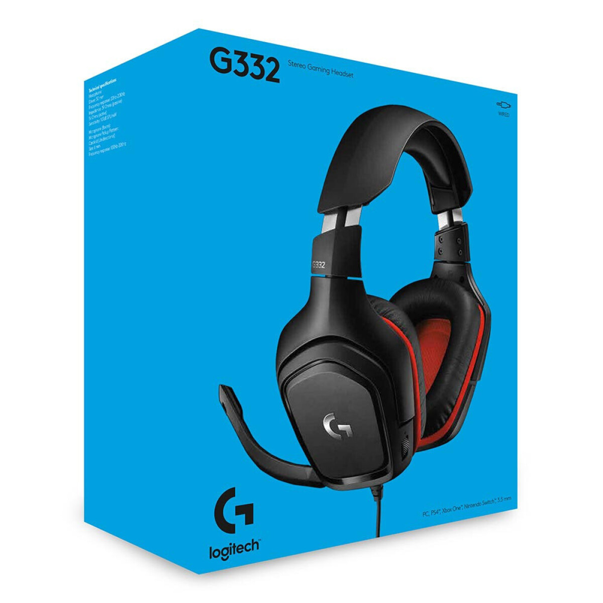 AURICULARES GAMER LOGITECH G SERIES G332 Negro