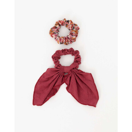 Set De Scrunchies Combinados Combinacion Bicolor
