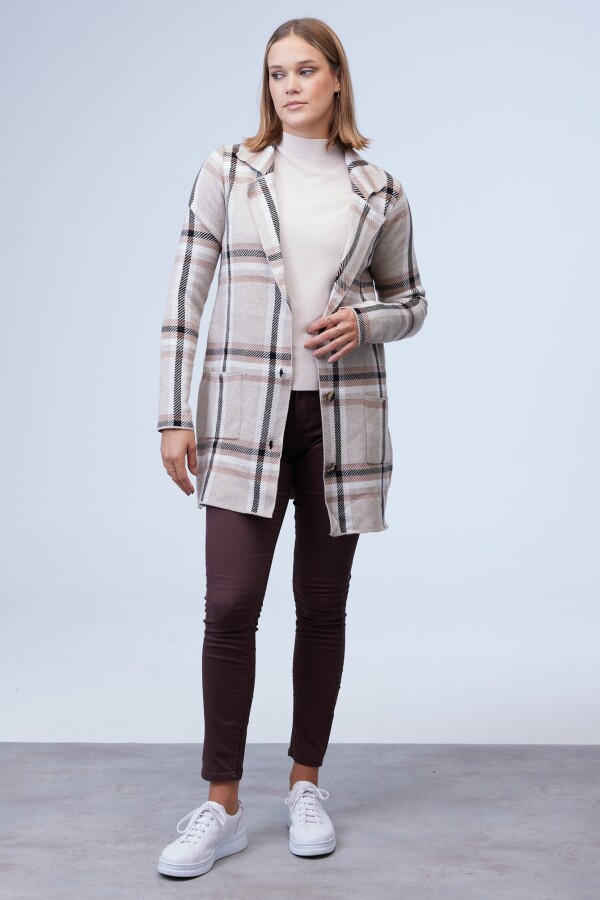 Cardigan Cuadrille BEIGE/MULTI