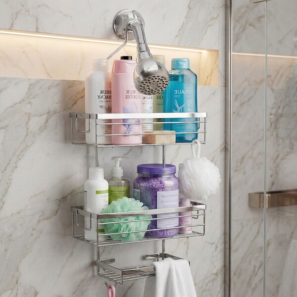 Organizador De Ducha Colgante 3 Niveles Jabonera Baño Acero Imback Color Plateado Organizador De Ducha Colgante 3 Niveles Jabonera Baño Acero Imback Color Plateado