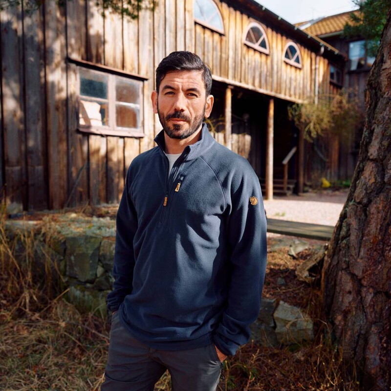 Casaca Fjallraven Ovik Lite Fleece Half Zip M Hombre Dark Navy