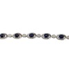 Pulsera oval-Plata 925-Piedra zirconia y zafiro-PU3022 conpiedra