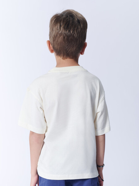 Remera Oversize Bolsillo Blanco