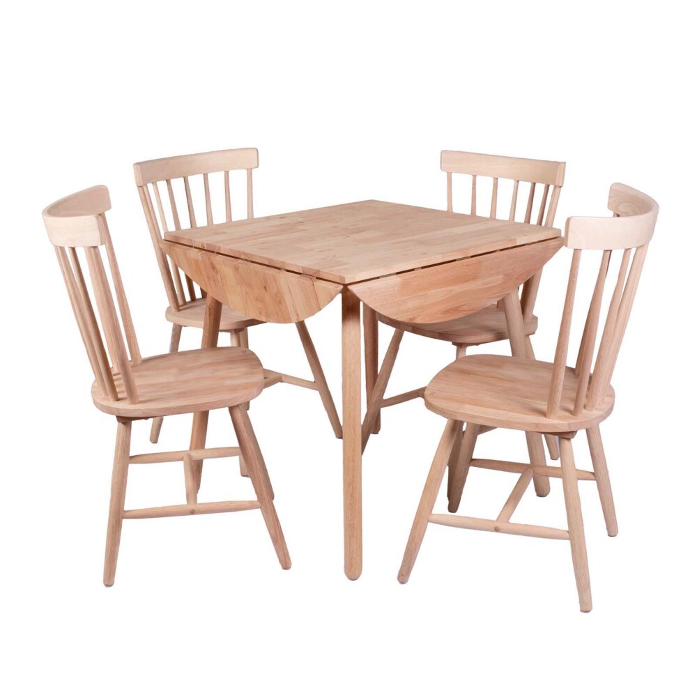 JUEGO DE COMEDOR MADERA NATURAL-BEIGE BLOOMY
