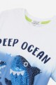 Remera m/c Deep Ocean CELESTE