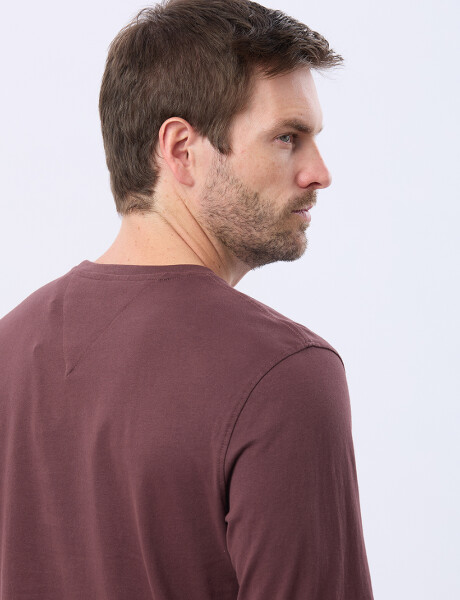 REMERA LISA DE ALGODÓN Bordo
