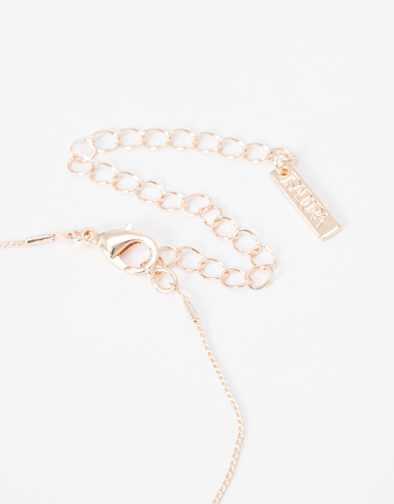 Collares Cortos Strass Collar Corto Con Strass - Dorado Oro Rosa