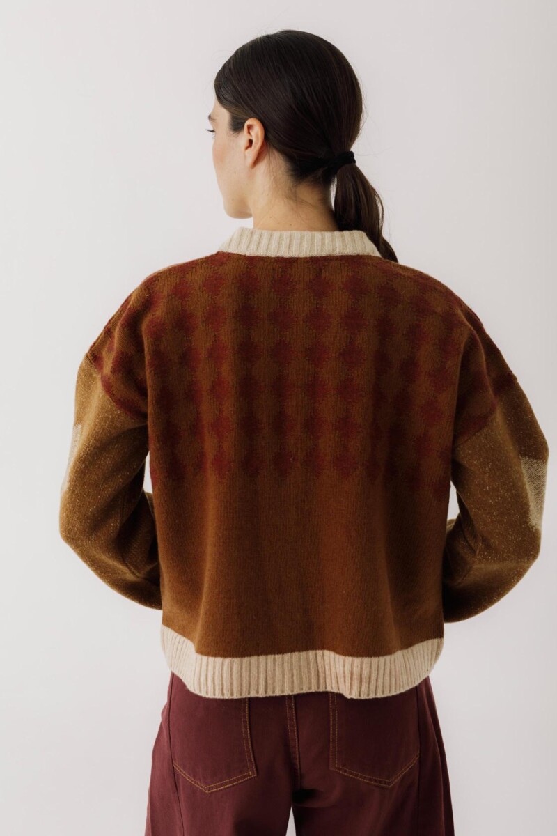 PRE VENTA Cardigan Rombos Camel