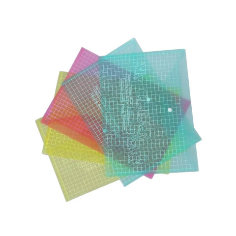 OUTLET Sobre A4 transparente con broche varios colores Outlet Sobre A4 Transparente Con Broche Varios Colores