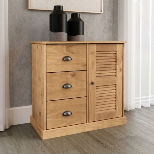 Aparador 1 Puerta 3 Cajones - Línea Valenciana - Natural Aparador 1 Puerta 3 Cajones - Línea Valenciana - Natural