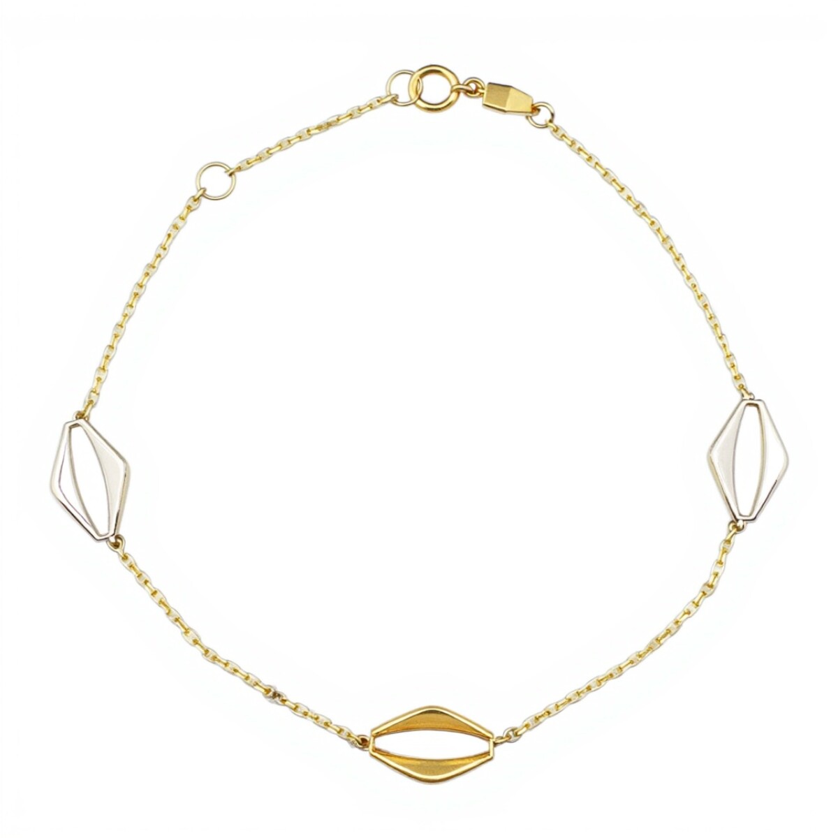 Pulsera Jardin Bicolor -Oro bajo-Sin piedra-PU8071 - sinpiedra 