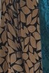 Capa larga de seda manga ancha Beige con turquesa