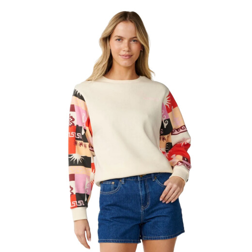 Buzo Rip Curl Party Wave Slv Printed - Blanco Buzo Rip Curl Party Wave Slv Printed - Blanco