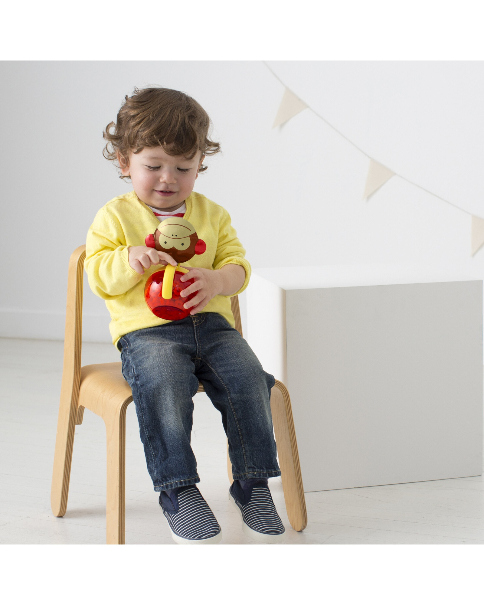 Tupper de snacks, diseño mono Sin color