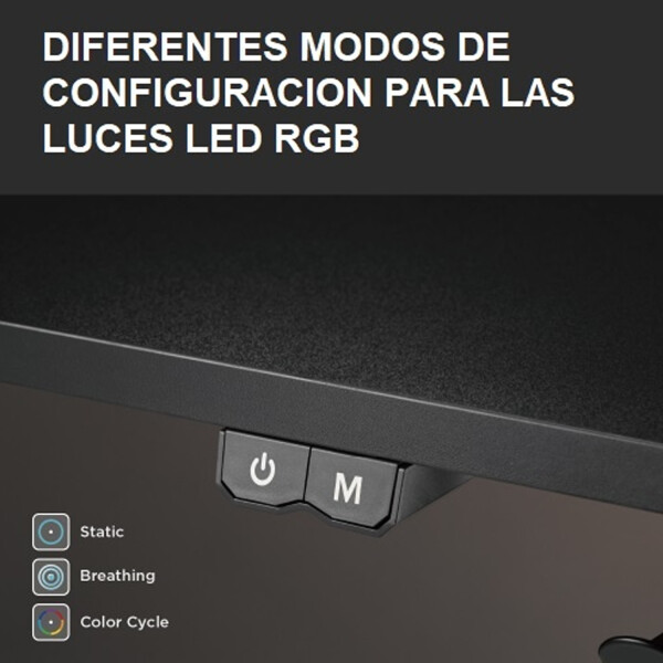 Escritorio Gamer Rgb Brateck Con Espejos ESCRITORIO GAMER RGB BRATECK CON ESPEJOS
