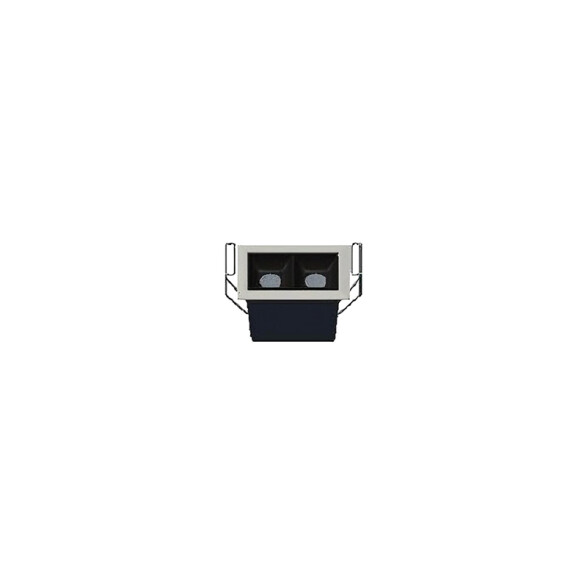 Downlight rect led 4W cálida 100-277v ac 320lm 30° ZU0422