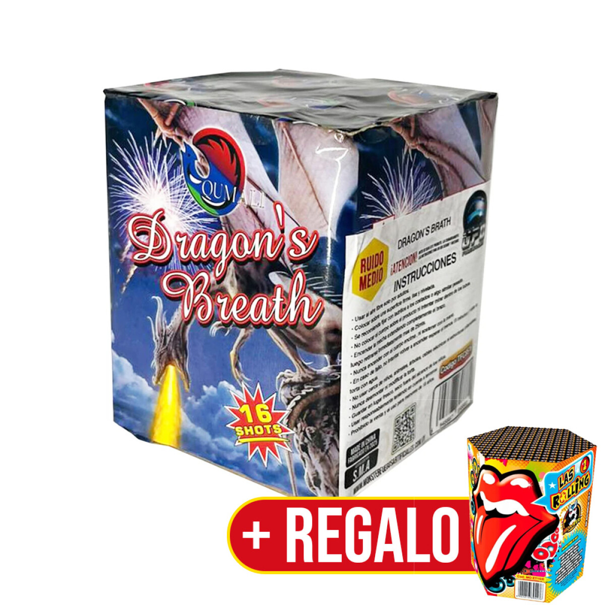 TORTA UFO DRAGON'S BREATH 16T + REGALO ROLLING 1 / 7 TIROS 