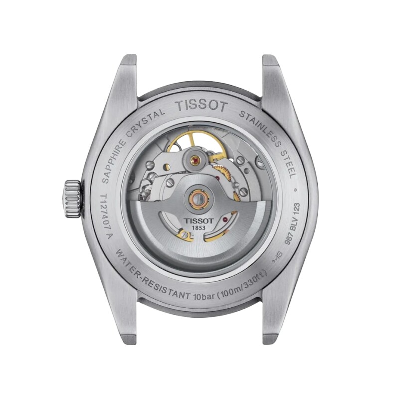 Reloj Tissot T1274071104101 Gentleman Powermatic 80 Open Heart para hombre de acero Reloj Tissot T1274071104101 Gentleman Powermatic 80 Open Heart Para Hombre De Acero