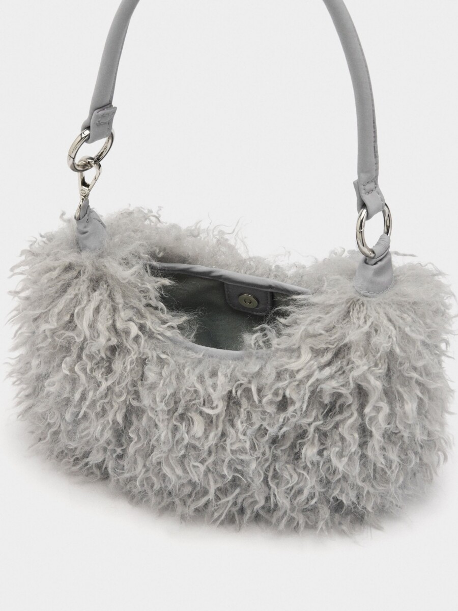 Bolso De Hombro Efecto Pelo crudo