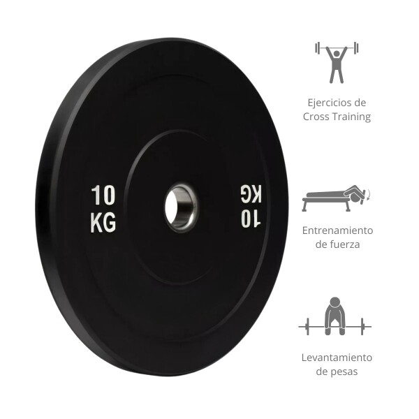 Disco Plate 10 Kg De Peso Para Barra Olímpico Bumper Caucho Disco Plate 10 Kg De Peso Para Barra Olímpico Bumper Caucho