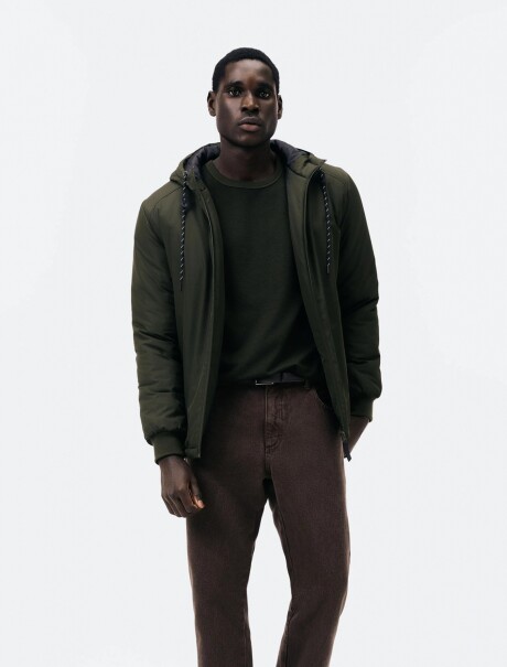 CAMPERA PUFFER CON CAPUCHA JAQUETA MASC