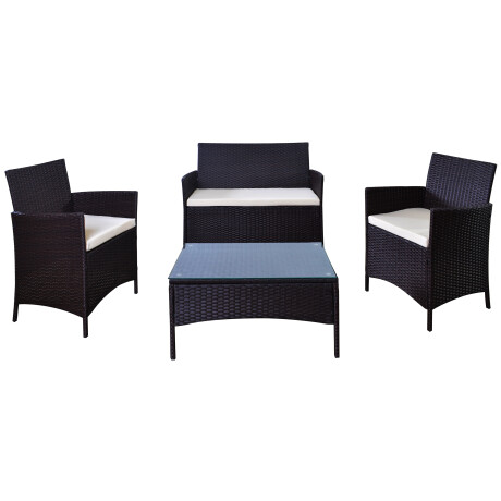 JUEGO DE LIVING EXTERIOR HIERRO-Y-RATTAN-SINTETICO NEGRO MARINA