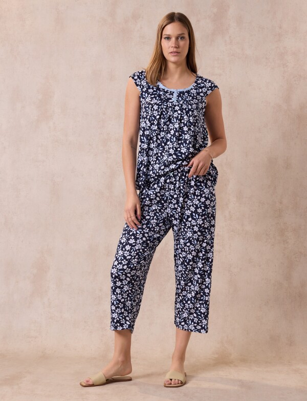 Pijama C/capri AZUL/MULTI