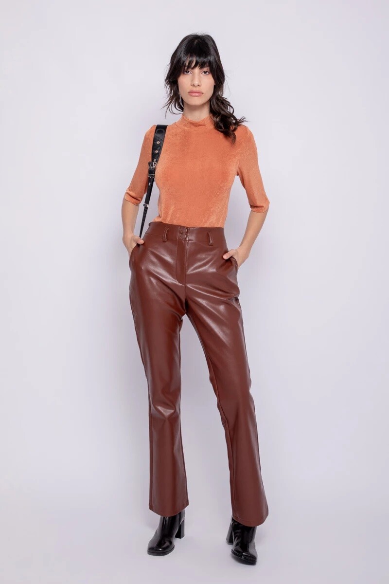 PANTALON D.CASSIN MEG - MARRON 