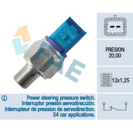 BULBO INTERRUPTOR CITROEN - PEUGEOT DIR HIDRAULICA VIOLETA 20 BAR BERL. XSARA PICASSO 3RHO BULBO INTERRUPTOR CITROEN - PEUGEOT DIR HIDRAULICA VIOLETA 20 BAR BERL. XSARA PICASSO 3RHO