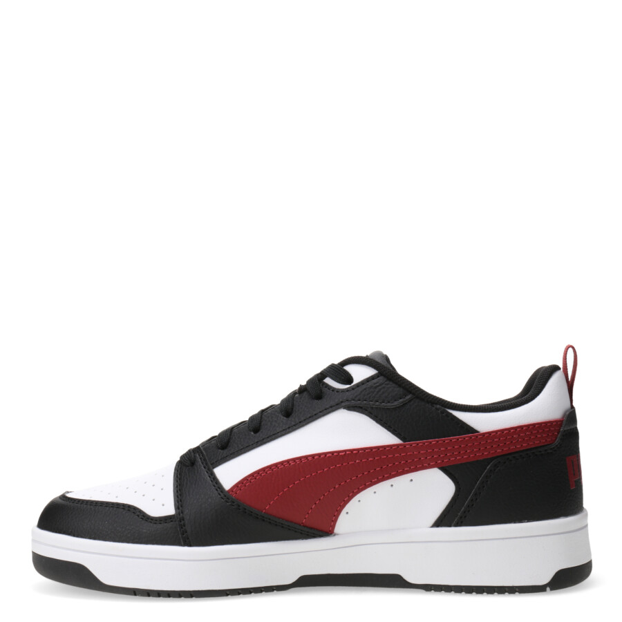 Championes de Hombre Puma Rebound V6 Low Blanco - Negro - Rojo