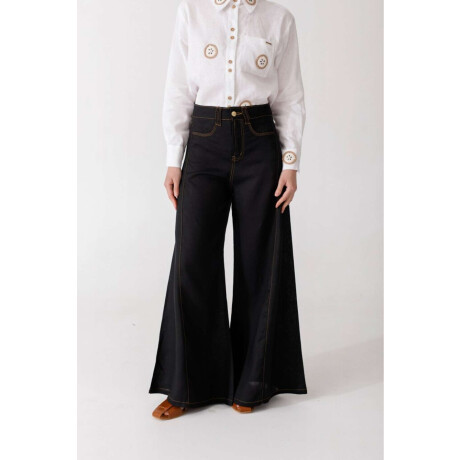 Pantalon Wide Xl Linen Ss26 Pre Venta Negro