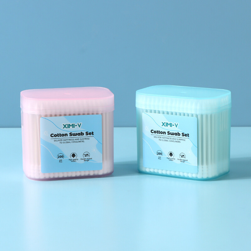 Cotonetes De Algodón - Caja 200 Unidades Cotonetes De Algodón - Caja 200 Unidades