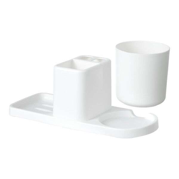 Porta cepillo dental blanco