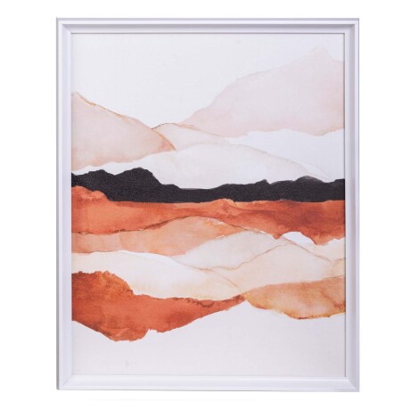 CUADRO LIENZO-Y-MDF NARANJA MOUNTAINS I