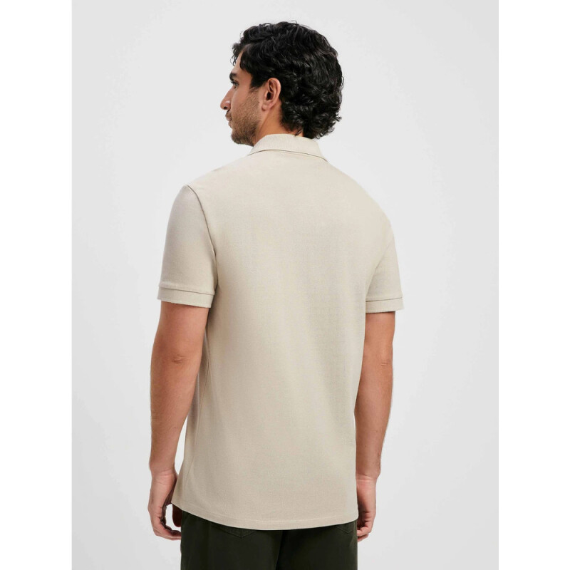 CAMISA POLO MM MASC MARROM CLARO