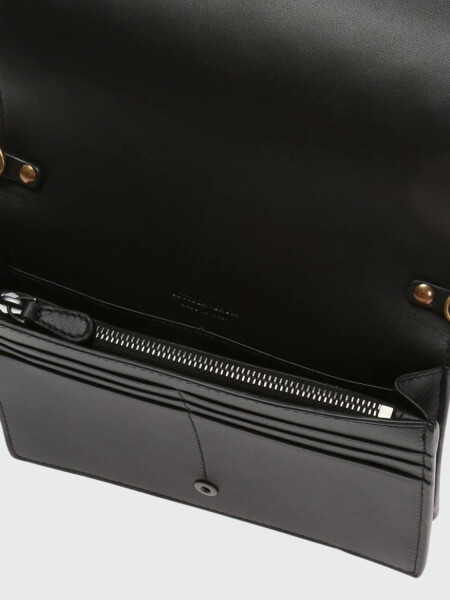 Cartera pequeña con solapa, Bottega Veneta Negro