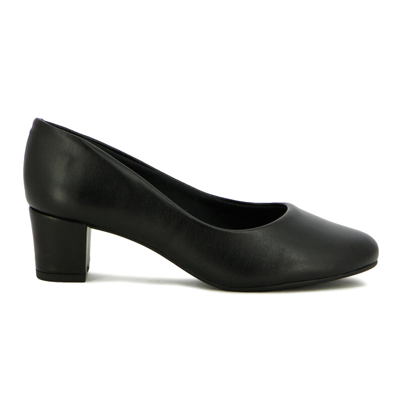 Zapato Mujer Beira Rio Napa Taco Cuadrado Negro