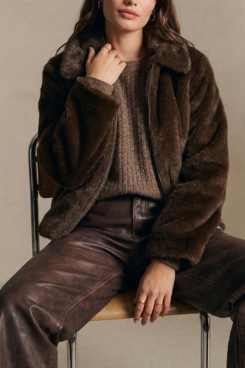 Abrigo Piel Chocolate