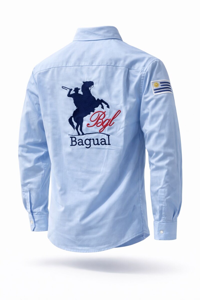 Camisa Criolla Caballero - Bagual Celeste 