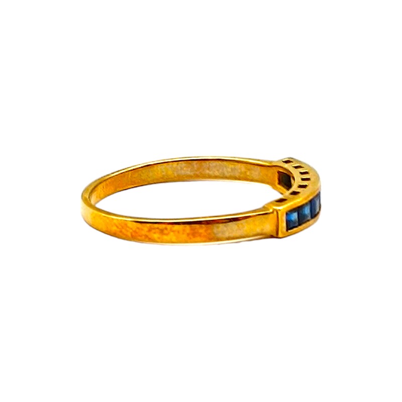 Anillo Sin Fin-Oro Bajo-Piedra Zafiro-AN8117 conpiedra