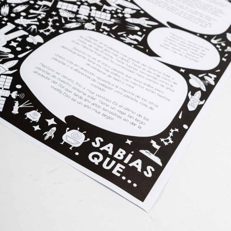 Lámina Gigante para Colorear Pika Sistema Solar Lámina Gigante para Colorear Pika Sistema Solar