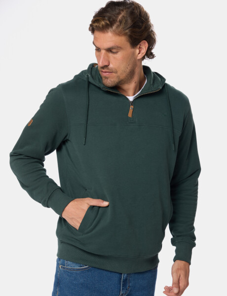 CANGURO DE FELPA MEDIO CIERRE Verde