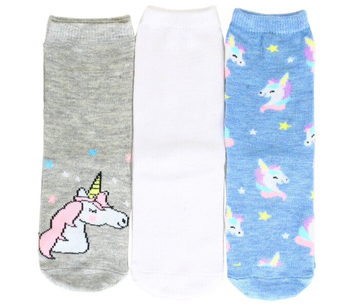 MEDIA UNICORNIO PACK X3 Grey/White/Blue