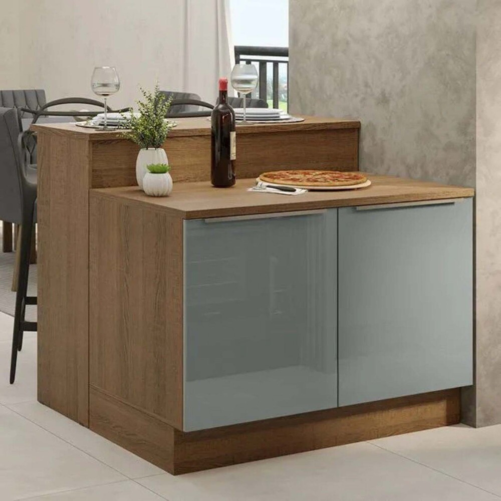 BARRA/ISLA 120 CM MDP MARRON LUX